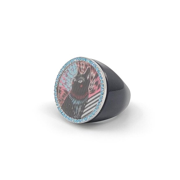Marc by Marc Jacobs Lenticular Rue Cat Statement Ring - M0002073 - Picture 1 of 4